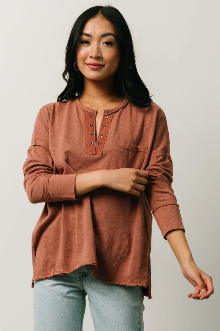 IL Thatcher Long Sleeve Top | Clay Boho 5 IL Thatcher Long Sleeve Top | Clay Boho