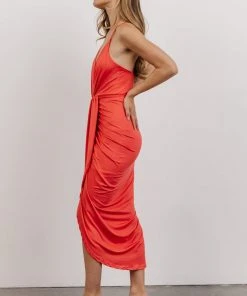 DD Tia Midi Dress | Pink Coral