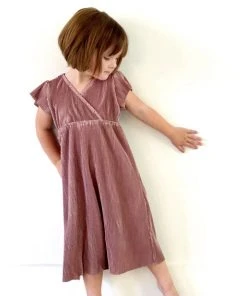BB Custom Dresses Toddler Athena Pleated Midi Dress | Rose