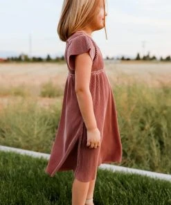 BB Custom Dresses Toddler Athena Pleated Midi Dress | Rose