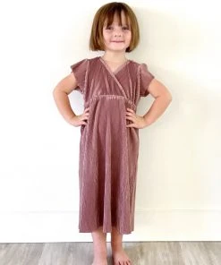 BB Custom Dresses Toddler Athena Pleated Midi Dress | Rose