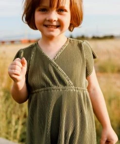 BB Custom Toddler Athena Pleated Midi Dress | Sage