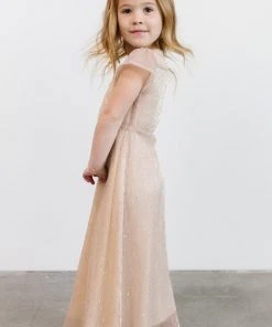 BB Custom Dresses Toddler Grace Sparkle Gown | Champagne
