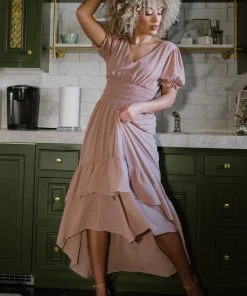 BB Custom Tuscany High-Low Dress | Nude Blush