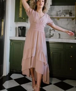 BB Custom Tuscany High-Low Dress | Nude Blush