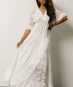 DD Ulla Tiered Maxi Dress | Off White