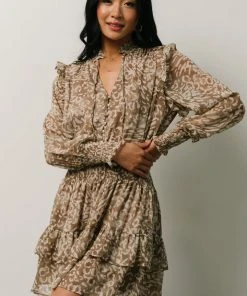 DF Ultima Mini Dress | Taupe Leopard Print 15 DF Ultima Mini Dress | Taupe Leopard Print