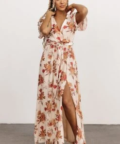 BB Custom Uma Velvet Maxi Dress | Cream Floral 14 BB Custom Uma Velvet Maxi Dress | Cream Floral