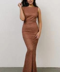 LD Valentine Sparkle Maxi Dress | Copper