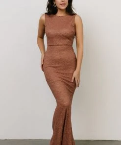 LD Valentine Sparkle Maxi Dress | Copper