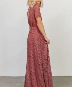 Venice Lace Maxi Dress | Berry