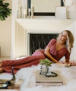 Venice Lace Maxi Dress | Berry