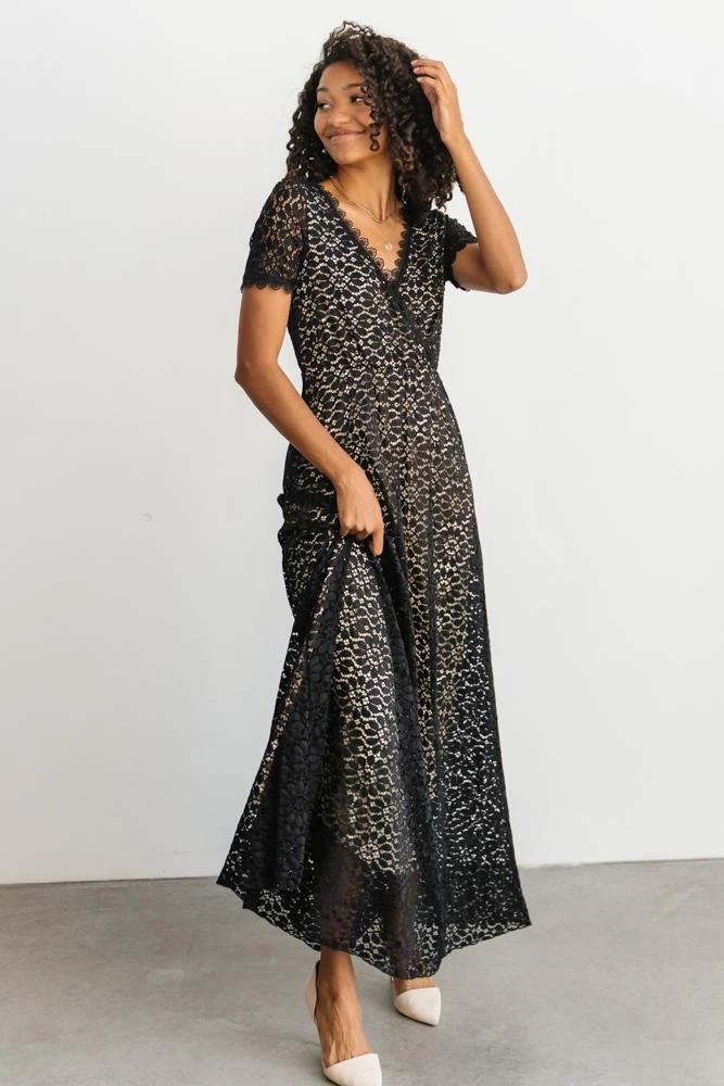 RR Venice Lace Maxi Dress | Black 4 RR Venice Lace Maxi Dress | Black