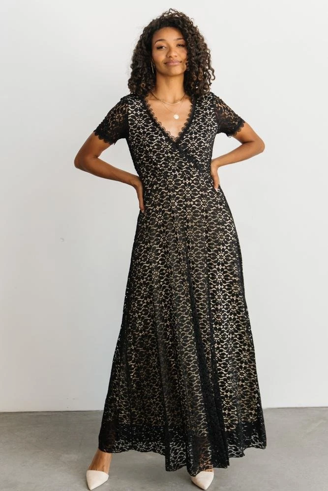 RR Venice Lace Maxi Dress | Black 3 RR Venice Lace Maxi Dress | Black