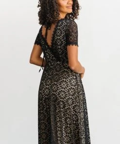 RR Venice Lace Maxi Dress | Black