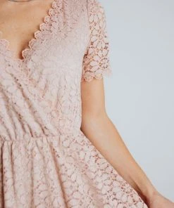 RR Dresses Venice Lace Maxi Dress | Blush