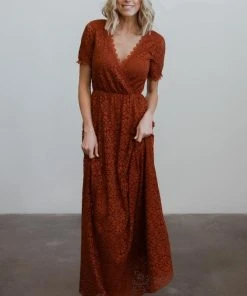 RR Venice Lace Maxi Dress | Rust