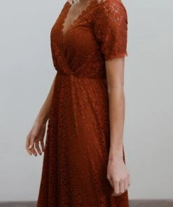 RR Venice Lace Maxi Dress | Rust