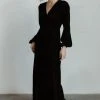 BB Custom Dresses Venus Pleated Maxi Dress | Black