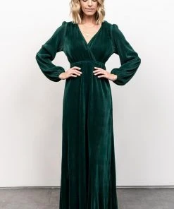 BB Custom Venus Pleated Maxi Dress | Forest Dresses