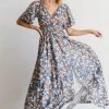 BB Custom Verona Smocked Maxi Dress | Blue Floral
