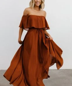 BB Custom Victoria Off Shoulder Maxi Dress | Spice Dresses