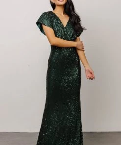 RR Vienna Sequin Maxi Dress | Green Dresses
