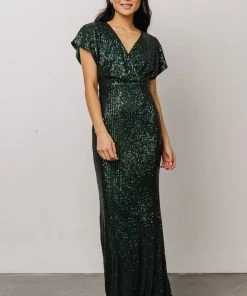 RR Vienna Sequin Maxi Dress | Green Dresses