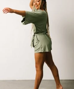 DD Boho Vince Romper | Dusty Sage