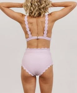BJB Virginia Scalloped High Waist Bikini Bottom | Lilac