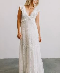 AK Vivianne Lace Maxi Dress | White