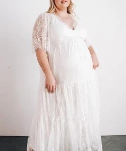 BB Custom Dresses Wanderlust Lace Maxi Dress | White