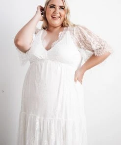 BB Custom Dresses Wanderlust Lace Maxi Dress | White