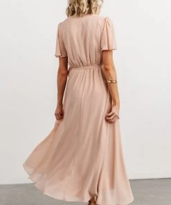 Soi Waverly Wrap Dress | Dusty Blush Dresses