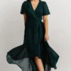 Soi Dresses Waverly Wrap Dress | Emerald