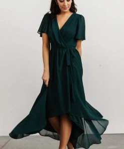 Soi Dresses Waverly Wrap Dress | Emerald