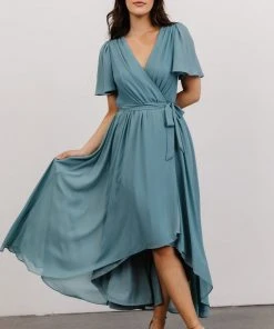 Soi Dresses Waverly Wrap Dress | Sea Glass