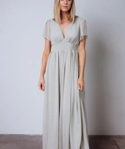 RR Weslie Shimmer Dot Maxi Dress | Sage Dresses