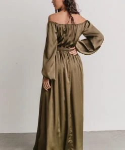 DD Westminster Off-Shoulder Maxi Dress | Olive