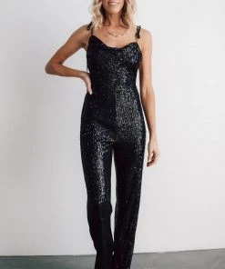 RR Willett Sequin Jumpsuit | Black