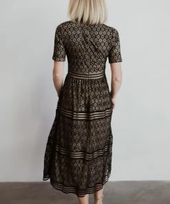 POL Windsor Lace Midi Dress | Black