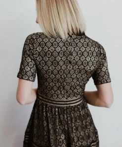 POL Windsor Lace Midi Dress | Black