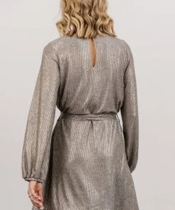 DF Xyla Sparkle Mini Dress | Silver