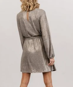 DF Xyla Sparkle Mini Dress | Silver