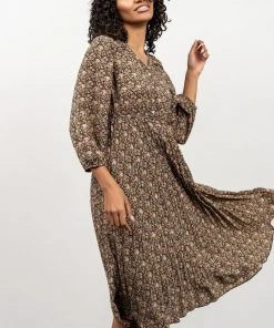 POL York Print Midi Dress | Black Dresses