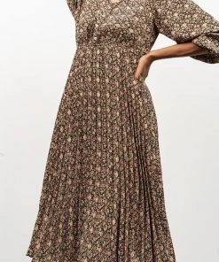 POL York Print Midi Dress | Black Dresses