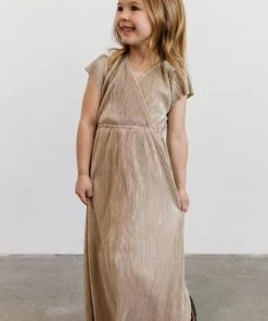 BB Custom Youth Athena Pleated Maxi Dress | Gold Dresses 14 BB Custom Youth Athena Pleated Maxi Dress | Gold Dresses