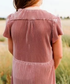 BB Custom Youth Athena Pleated Maxi Dress | Rose