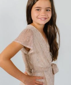 BB Custom Dresses Youth Grace Sparkle Gown | Champagne