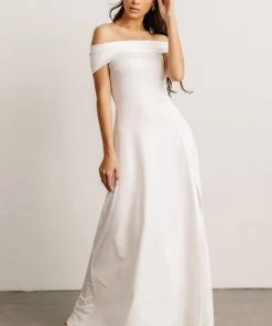 DD Zada Off Shoulder Maxi Dress | Off White Dresses